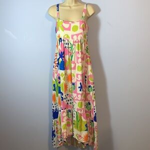 Paper Heart funky Colorful Sleeveless Empire dress tires bottom long size small